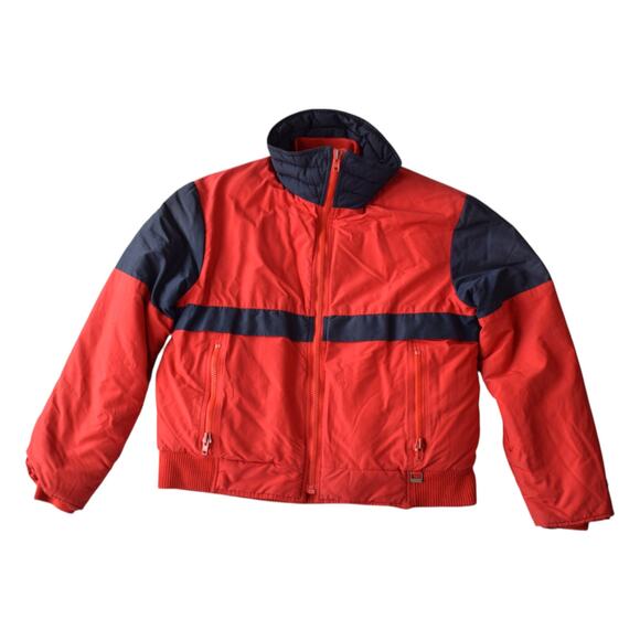 Vintage Red Navy Blue Ski Jacket Men's Large Windbreaker - Picture 1 of 8